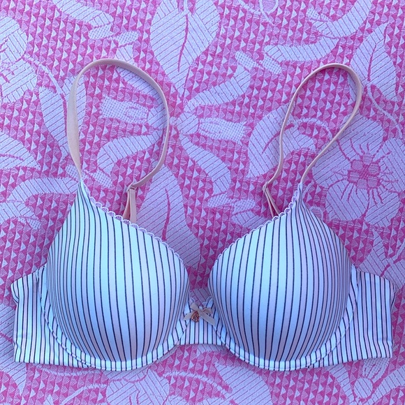 Body by Victoria- NWOT- Perfect Shape Bra- 34C- Smooth in Pink Stripes - Picture 5 of 17